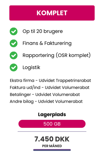 Business NXT komplet pris