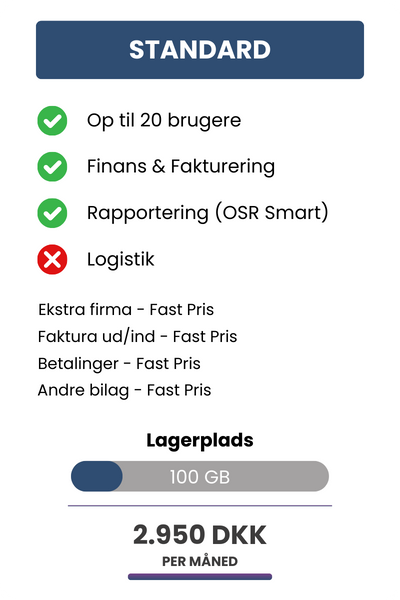 Business NXT standard pris